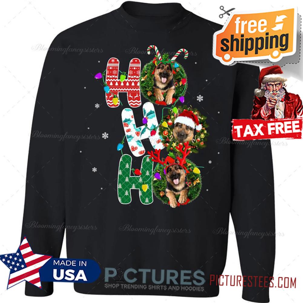 Funny Christmas German shepherd Sweatshirt, Christmas German shepherd dad mom gift, Christmas winter shirt, santa claus