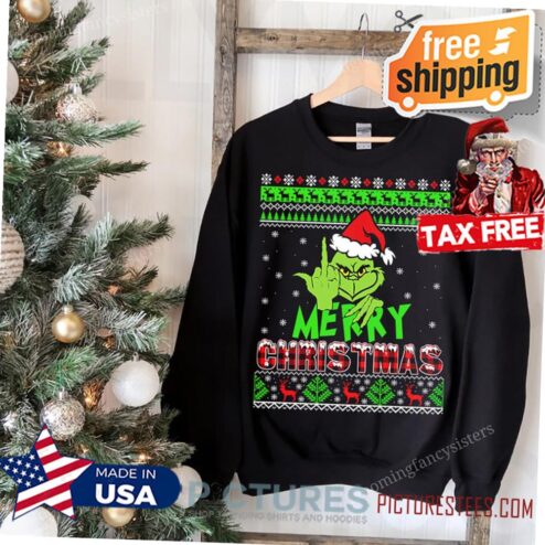 Funny Christmas Grinch Merry Christmas ugly Shirt, Christmas Grinch Character Shirt, Ugly pattern Whoville sweatshirt
