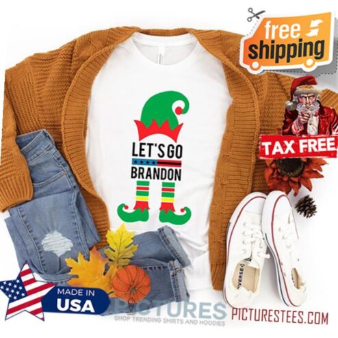 Funny Elf Let's Go Brandon Shirt, Christmas Brandon Shirt, Elf Shirt, Christmas Gift, FJB Shirt, Christmas Tshirt, Biden Christmas