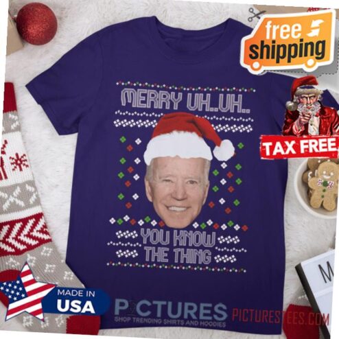 Funny Joe Biden shirt, Ugly Christmas shirt, Joe Biden Happy Christmas Shirt, Christmas tees, Holiday Ugly shirt, Funny Saying Shirt