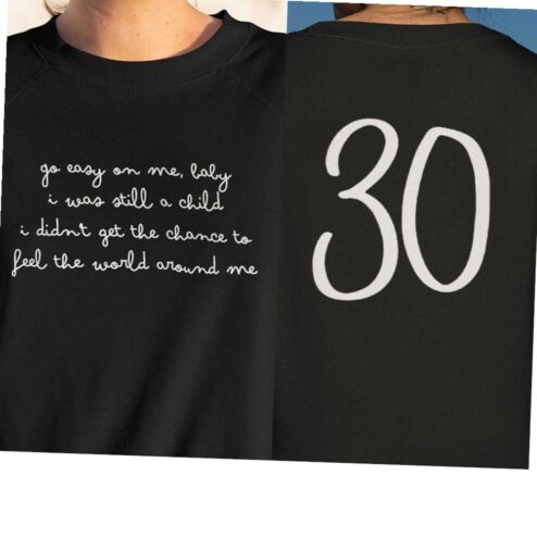 Go Easy On Me Lyrics Aesthetic Adele 30 T-shirt