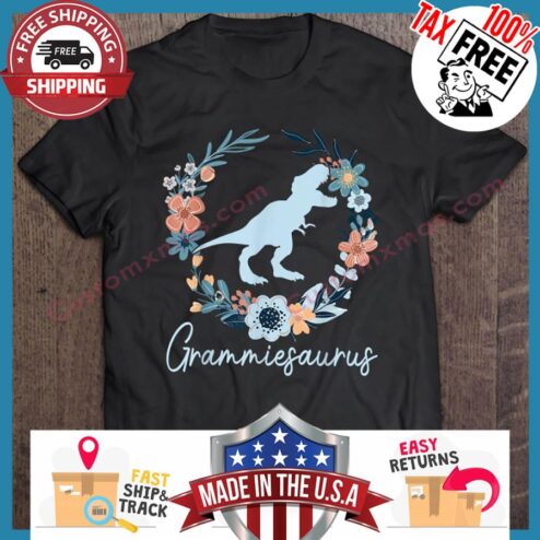 Grammiesaurus Dinosaur Floral shirt
