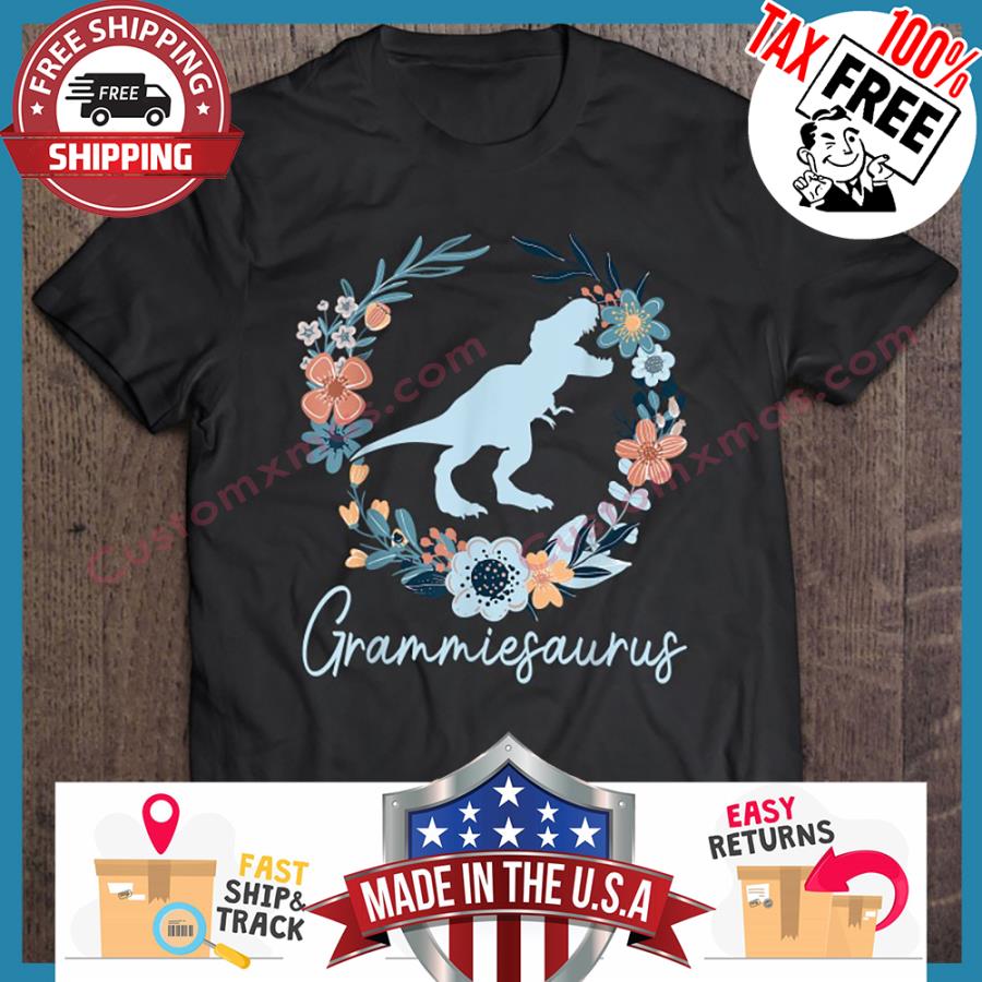 Grammiesaurus Dinosaur Floral shirt