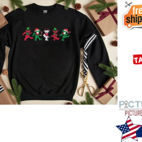 Grateful Dead Bears Dancing Christmas Gift Shirt