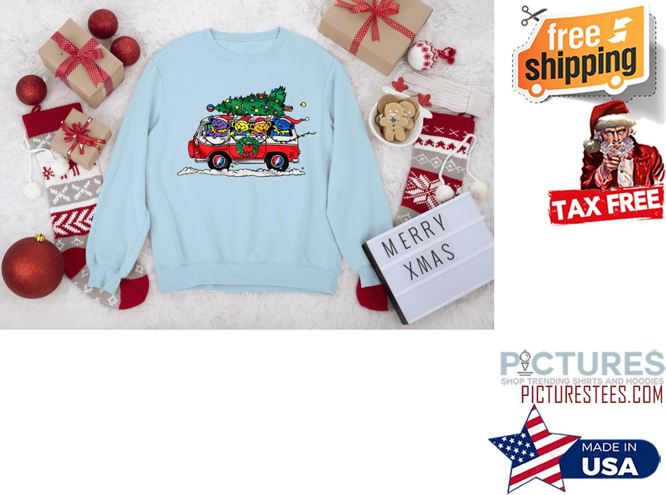 Grateful Dead Steal Your Christmas Tree Green 2021 Sweatshirt