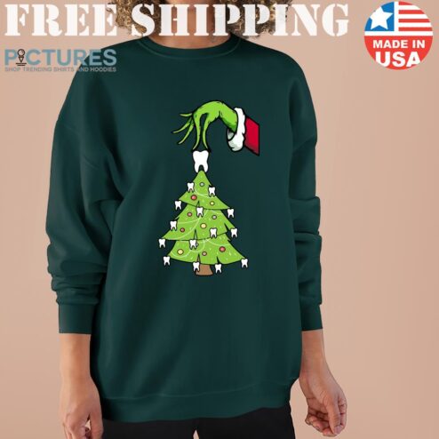 Grinch Christmas dental Sweater, Christmas Tree Dental, Xmas dental Sweater, Christmas Detal Team Squad Sweater