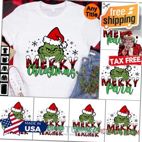 Grinch Merry Christmas shirt, Grinch Merry Christmas Teacher Shirt, Teacher Grinch Squad shirt