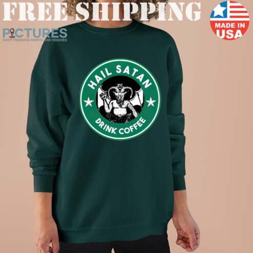 Hail Satan Drink Coffee Starbucks Holiday Sweater