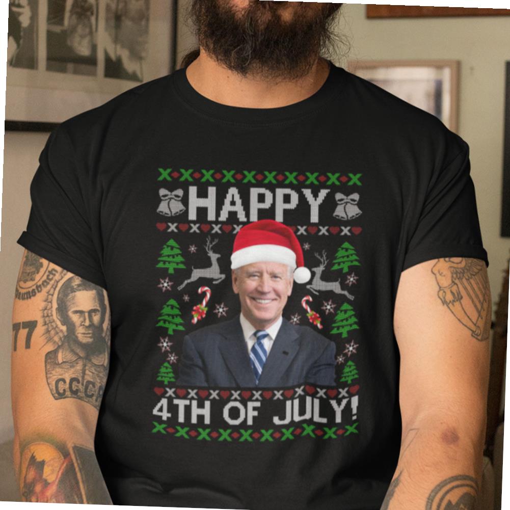 Happy 4th Of July T-shirt Joe Biden Ugly X-mas T-shirt