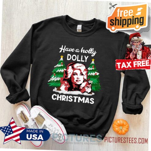 Have A Holly Dolly Christmas Shirt, Vintage Parton Xmas Sweater, Christmas Vibes Shirts, Joyful Christmas Tee, Gift For Family, Matching Tee