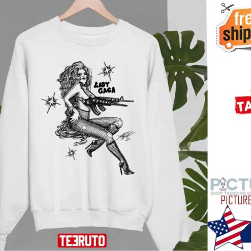 Heavy Metal Heart Lady Gaga Draw Sweater