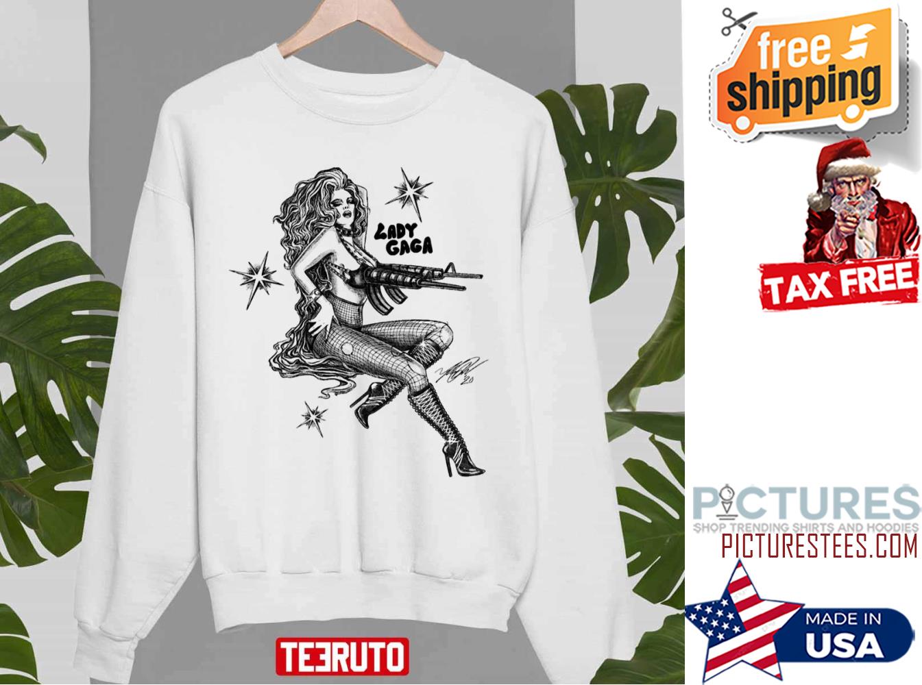 Heavy Metal Heart Lady Gaga Draw Sweater