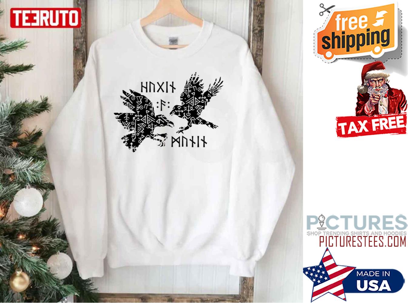 Huginn And Muninn Ravens Viking Fan Odin Scandinavian Mythology Celtic Sweatshirt