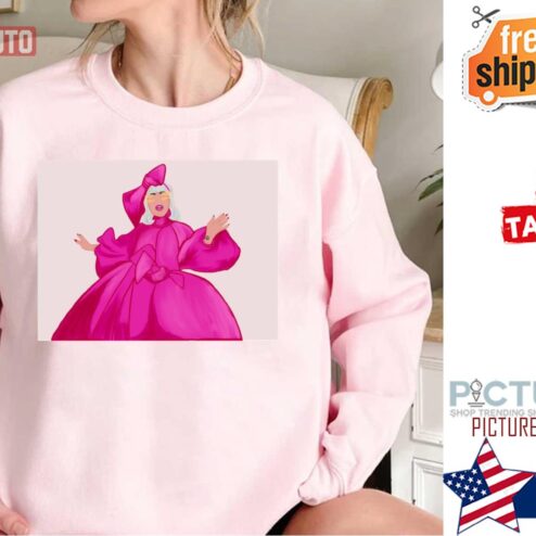 Lady Gaga Iconic The Met Pink Dress Shirt
