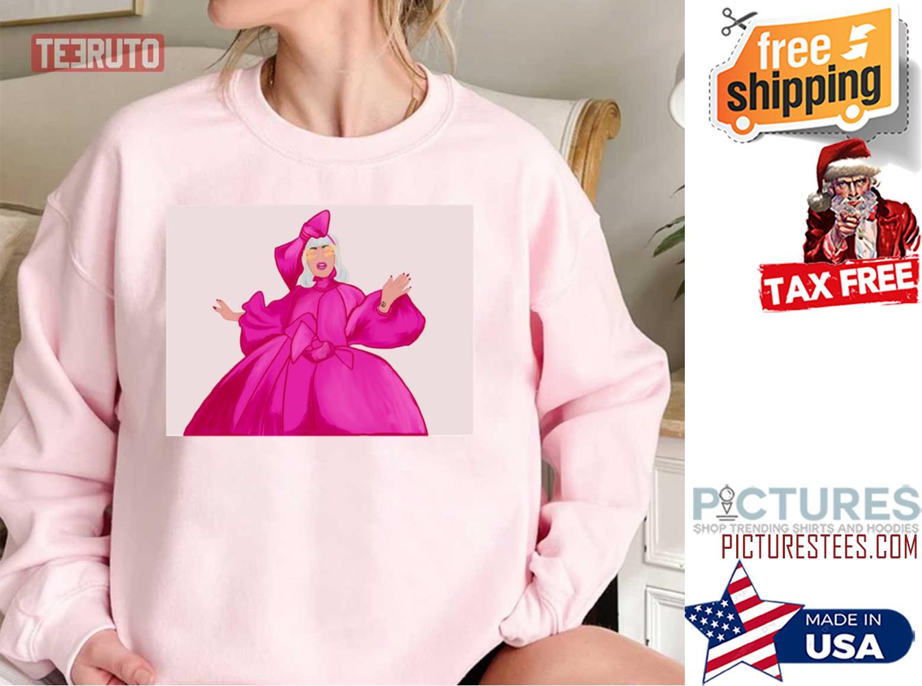 Lady Gaga Iconic The Met Pink Dress Sweatshirt