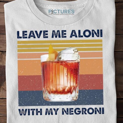 Leave Me Aloni With My Negroni Vintage Sweater Cocktail Sweater