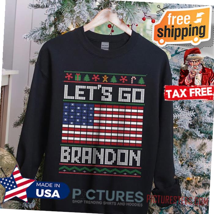 Let's Go Brandon Christmas Sweatshirt, Ugly Christmas Sweater, Let's Go Brandon Xmas Shirt, Pro America Sweatshirt, Biden Xmas Sweatshirt