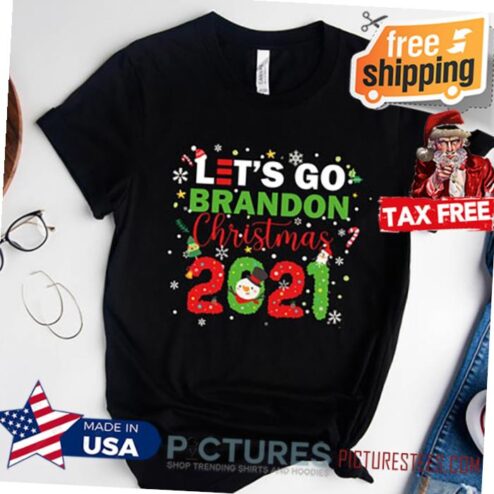 Lets Go Brandon Christmas Shirt, Christmas Gift, Funny Christmas, Biden Christmas Tshirt, Holiday Patriot Shirt, Anti Bien Shirt