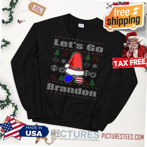 Lets Go Brandon Christmas Sweater, ugly christmas sweater, long sleeve holiday sweater, Funny christmas sweater, christmas holiday shirt