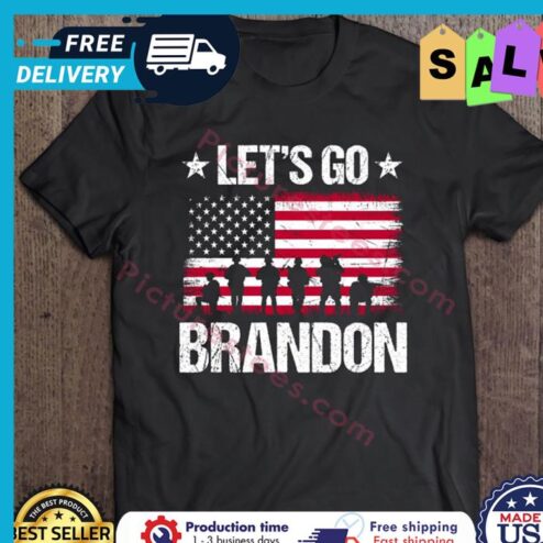Lets Go Brandon Fuck Joe Biden American Flag shirt