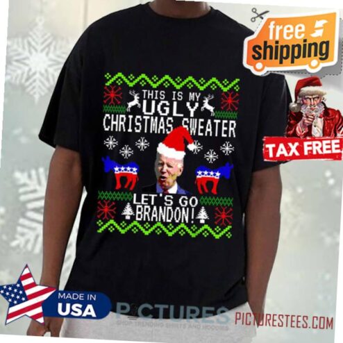 Lets go brandon shirt ugly christmas anti biden pro america t-shirt, Christmas Disney Couple Shirt Reindeer, Disney Castle
