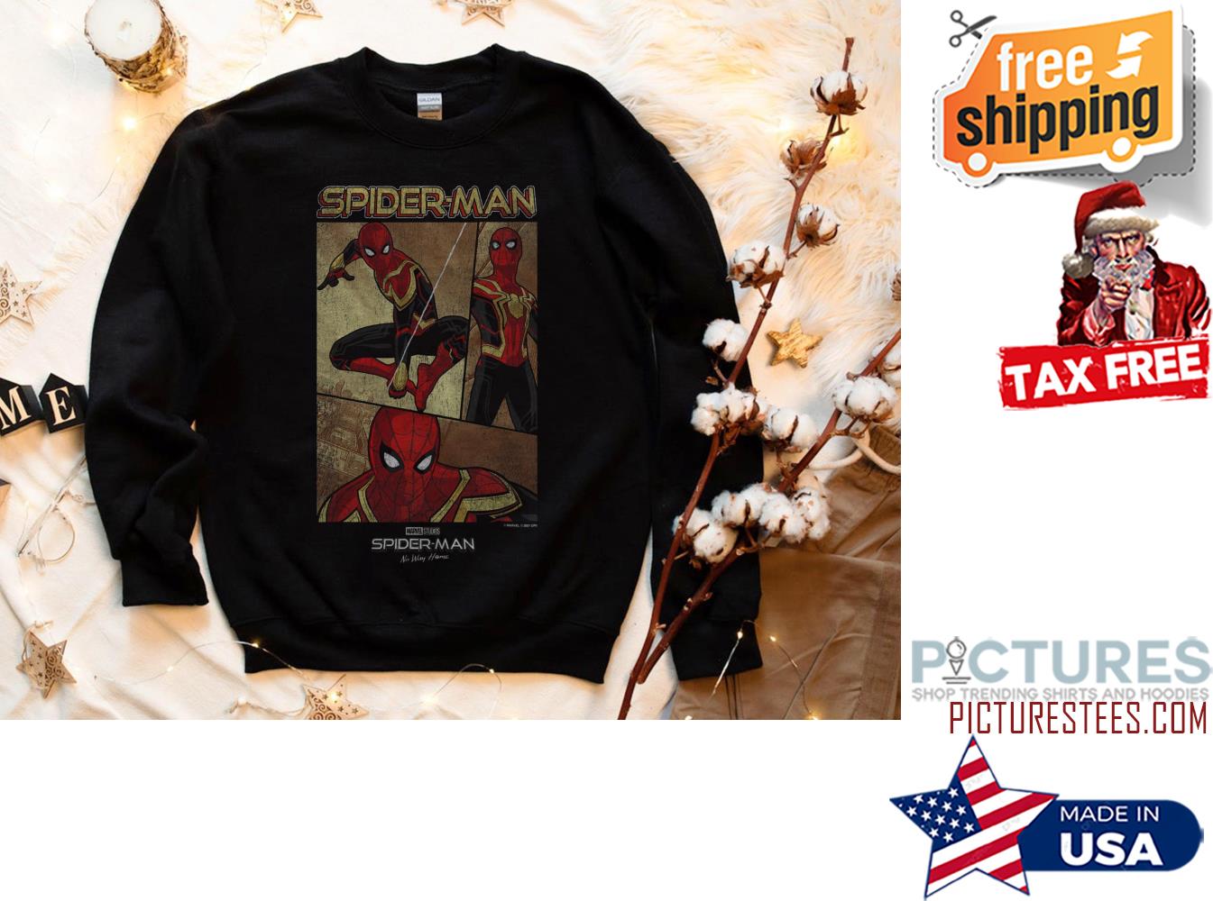 Marvel Spider-Man No Way Home Panel Poster Sweater