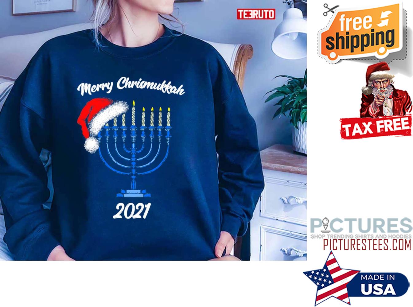 Merry Chrismukkah Happy Hanukkah 2021 Sweater