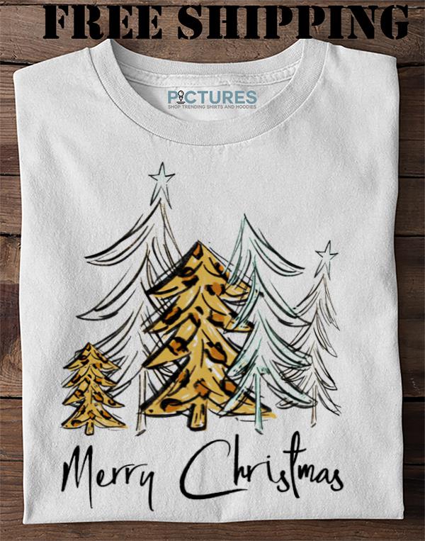 Merry Xmas Women Tree Leopard Sweater, Sweatshirt, Hoodie