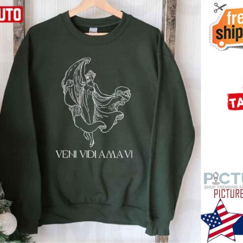 Mythology Greek Literary Goddess Aesthetic Veni Vidi Amavi Gods Shirt