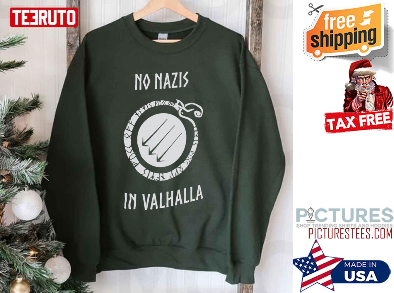 No Nazis In Valhalla Anti-Racist Rune Sweatshirt