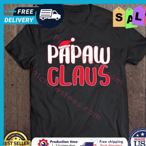 Papaw Claus Santa Hat Christmas shirt