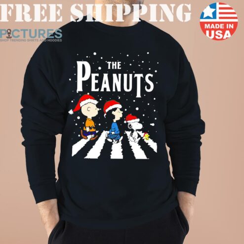Peanuts Abbey Road Christmas Snoopy Crewneck Shirt