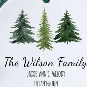 Personalized Pine trees custom name family 2021 ornament zoom ornament Personalized Pine trees custom name family 2021 ornament zoom ornament