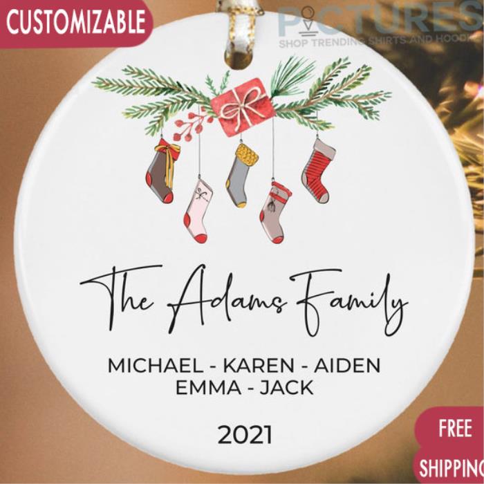 Personalized the family cusotm name 2021 ornament