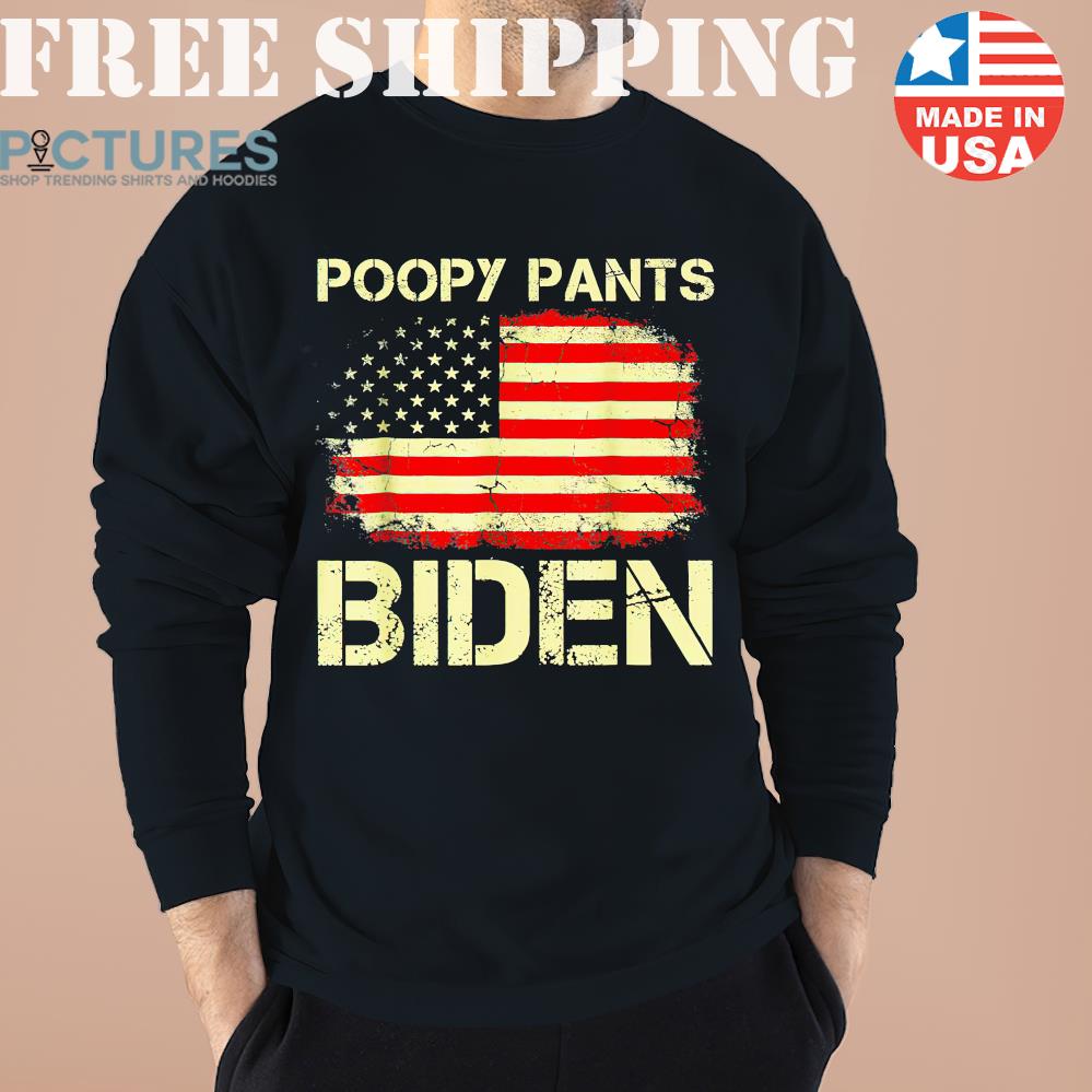 Poopy Pants Biden Conservative Anti Biden US Flag Shirt