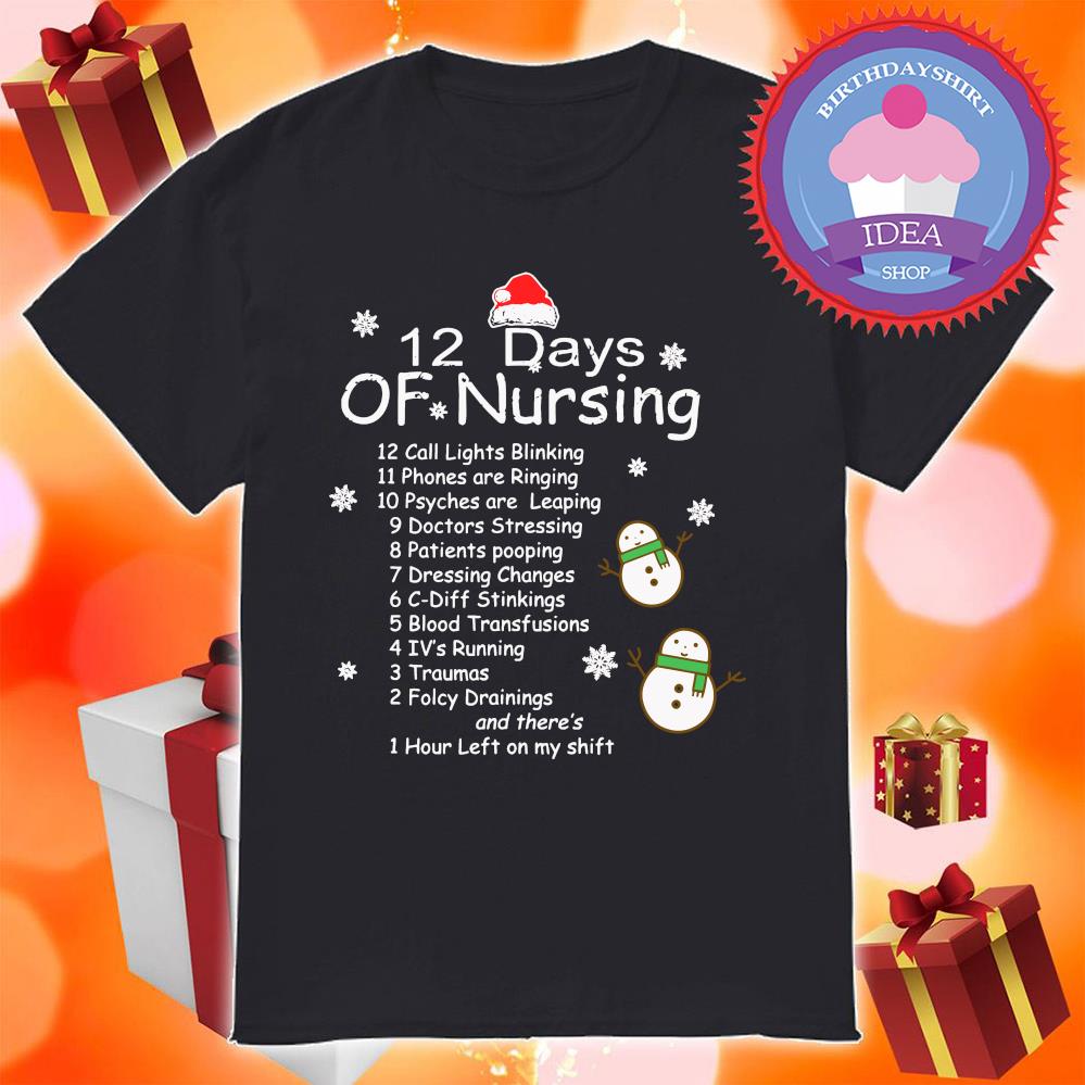 12 Days Of Nursing Christmas shirt