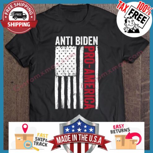 Pro America Anti Biden American Flag hoodie