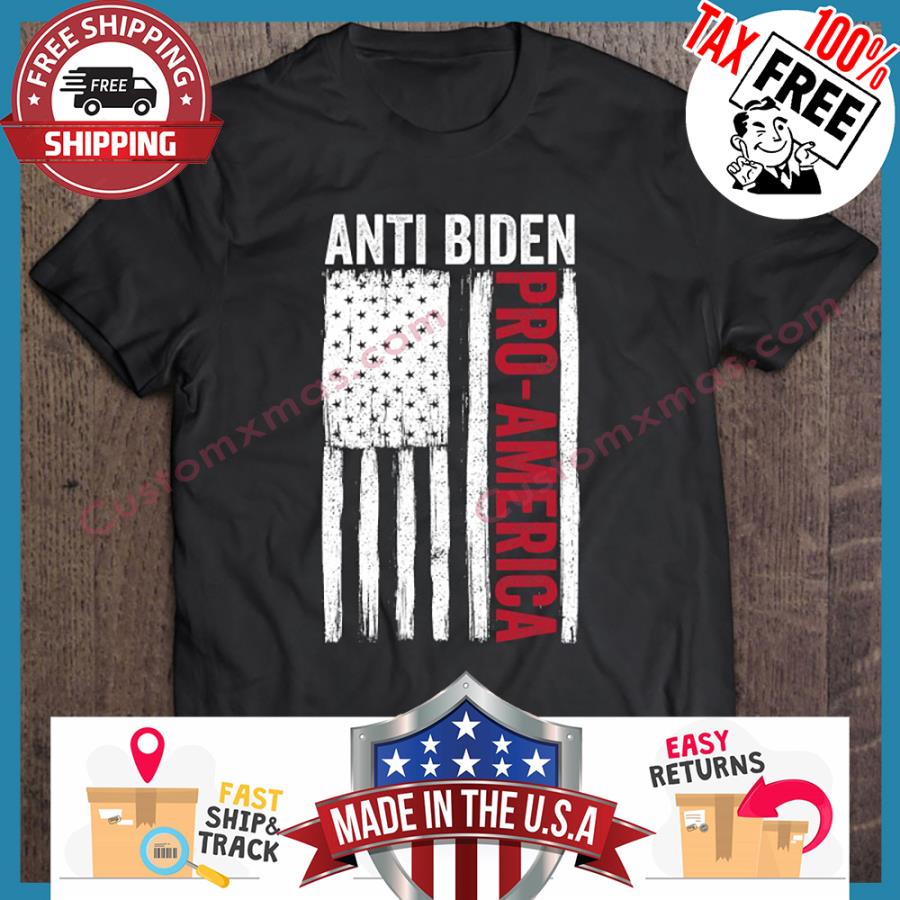 Pro America Anti Biden American Flag hoodie