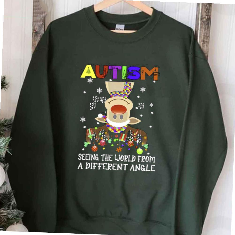 Reindeer Autism Seeing The World From A Different Angle X-mas T-shirt