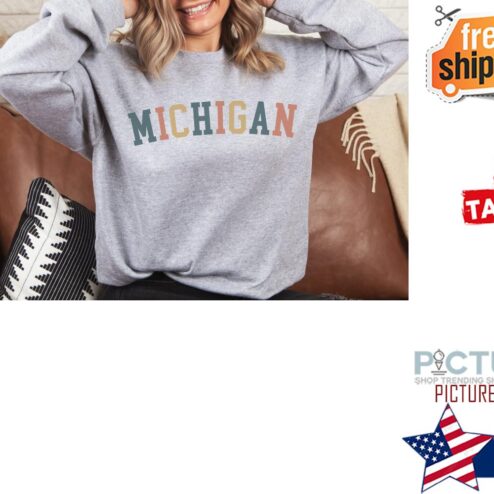 Retro Michigan Crewneck Shirt