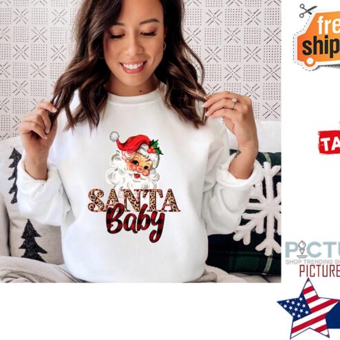 Santa Baby Merry And Bright Crewneck Shirt
