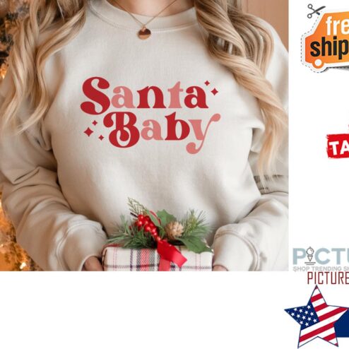 Santa Baby Retro Christmas Shirt