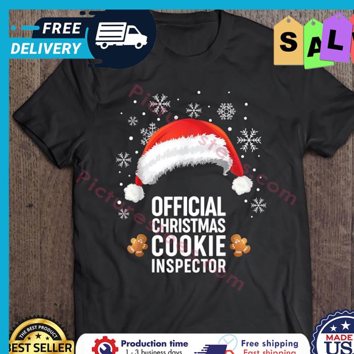 Santa Hat Official Christmas Cookie Inspector shirt