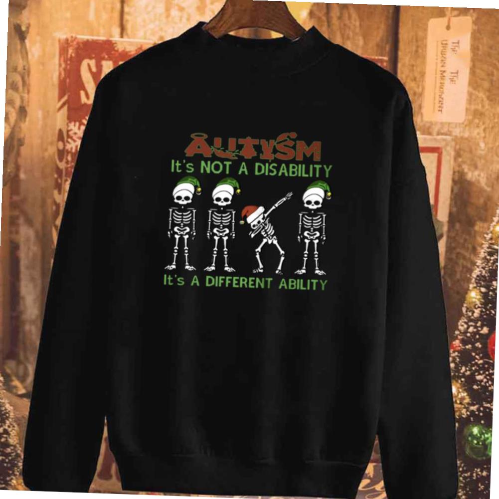 Santa Skeletons Autism It’s Not A Disability T-shirt
