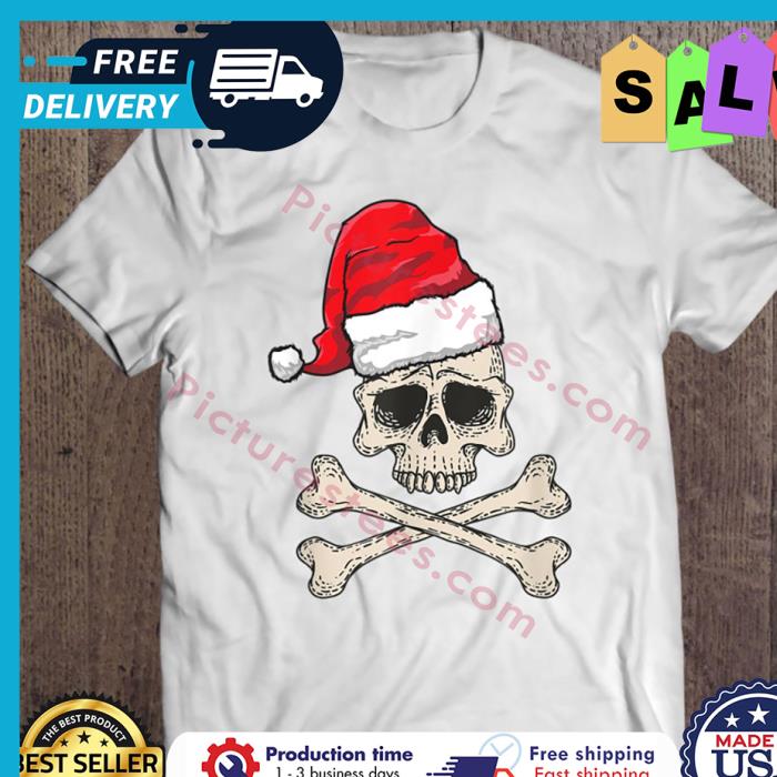 Skull Santa Hat Christmas shirt