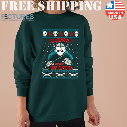 Slashing Through The Snow Jason Voorhees Friday Halloween 13th Sweater