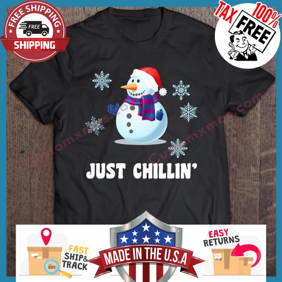 Snowman Just Chillin Chilling Christmas sweater