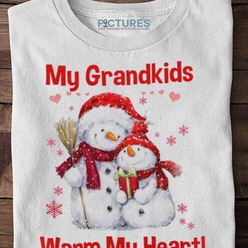 Snowman My Grandkids Warm My HearShirt Shirt