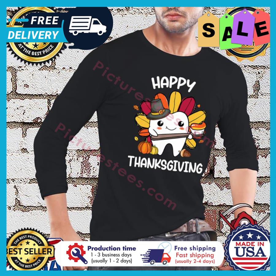 Teeth turkey happy thanksgivng shirt