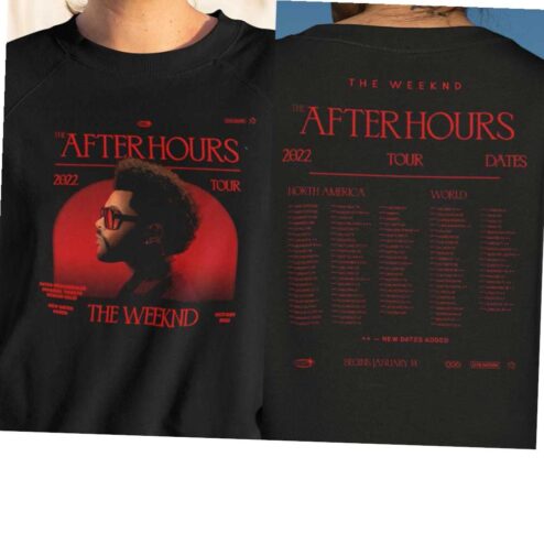 The Weeknd After Hours 2022 Tour Merch T-shirt